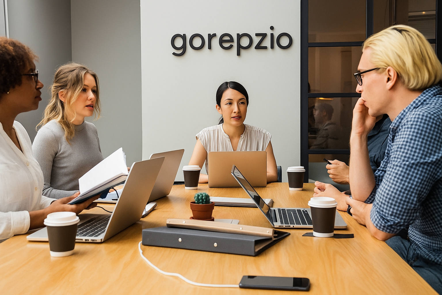 Gorepzio team collaborating on tech solutions